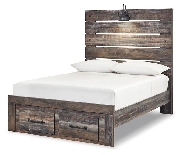 Drystan Panel Bed With 2 Storage Drawers