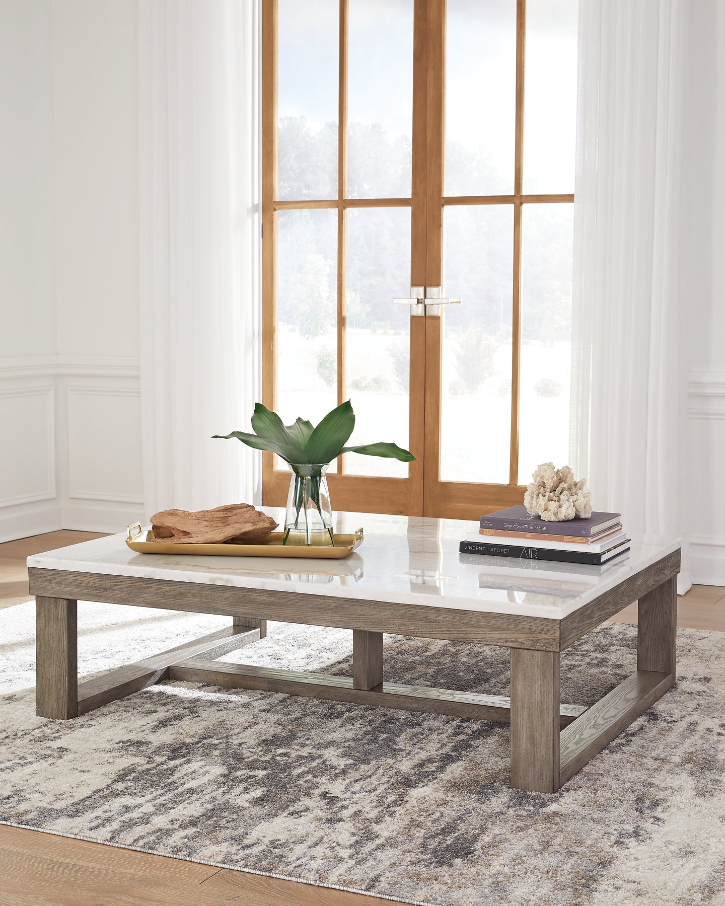 Marble top rectangle coffee table discount