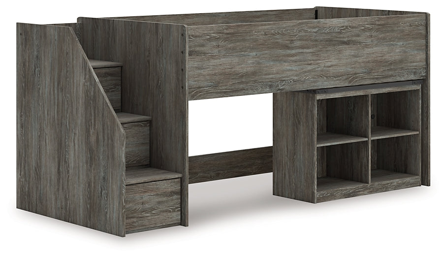 Frandern Twin Loft Bed with Bookcase Storage