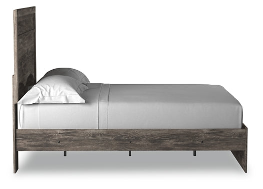 Ralinksi Full Panel Bed with Mirrored Dresser and Chest