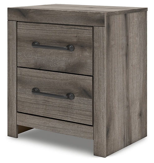 Graystorm Twin Panel Storage Bed with Mirrored Dresser and Nightstand