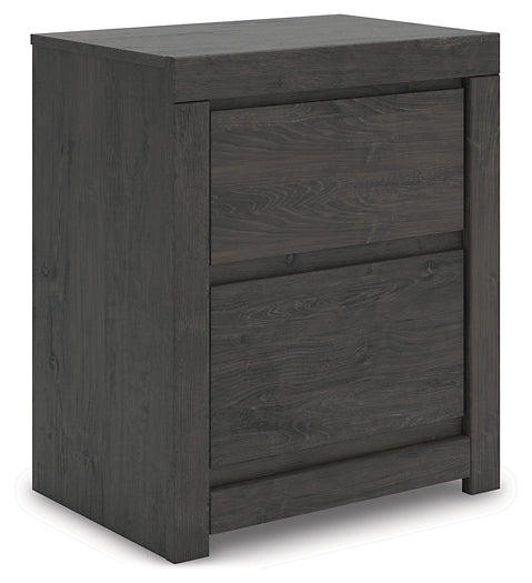 Queen Panel Bed with Mirrored Dresser and Nightstand