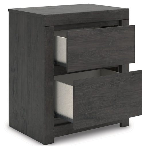 Queen Panel Storage Bed with Mirrored Dresser, Chest and Nightstand