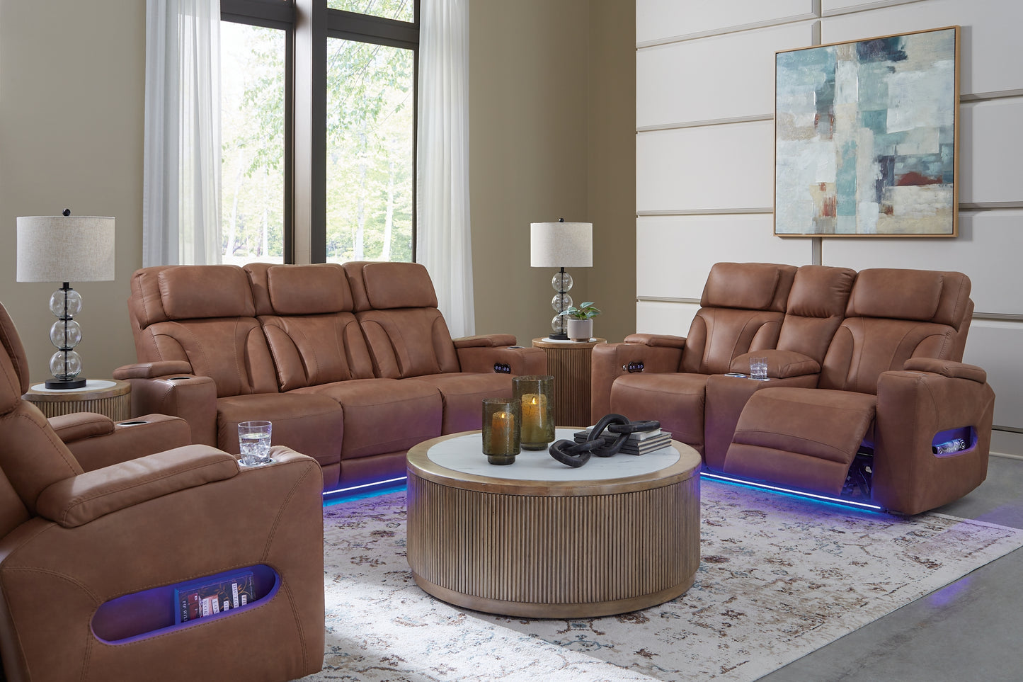 Clean-Slate Sofa, Loveseat and Recliner
