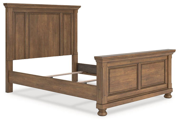 Feddinger Queen Panel Bed with Mirrored Dresser
