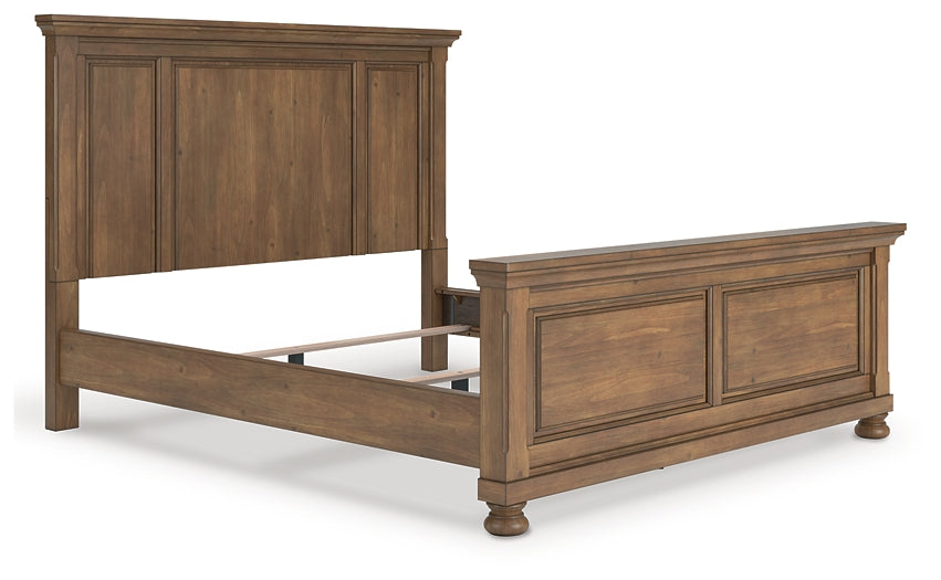 Feddinger California King Panel Bed with Mirrored Dresser