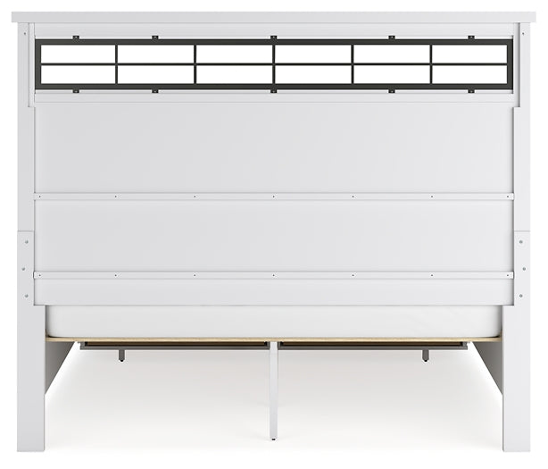 Ashbryn California King Panel Storage Bed with Mirrored Dresser, Chest and Nightstand