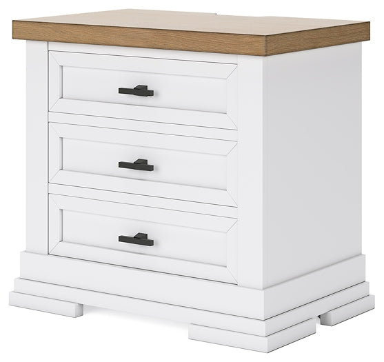 Ashbryn King Panel Storage Bed with Mirrored Dresser, Chest and Nightstand