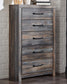 Drystan Queen/Full Bookcase Headboard Bed with Mirrored Dresser and Chest