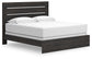 Hollivern King Panel Bed with Mirrored Dresser and Chest