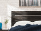 Hollivern King Panel Bed with Mirrored Dresser and Chest