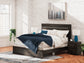 Hollivern King Panel Bed with Mirrored Dresser and Chest