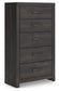 Hollivern King Panel Bed with Mirrored Dresser, Chest and Nightstand