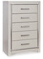 Zyniden Full Upholstered Panel Headboard with Mirrored Dresser, Chest and Nightstand