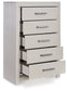 Zyniden Full Upholstered Panel Headboard with Mirrored Dresser, Chest and Nightstand