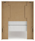 Twin Panel Headboard with Mirrored Dresser and Chest