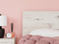 Twin Panel Headboard with Mirrored Dresser and Chest