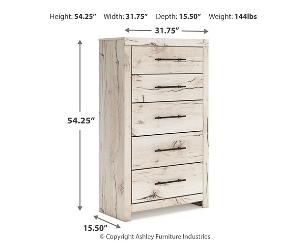 Twin Panel Headboard with Mirrored Dresser and Chest