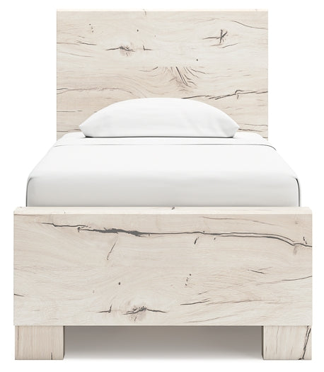 Twin Panel Bed with Storage with Mirrored Dresser and Chest