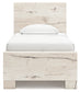 Twin Panel Bed with Storage with Mirrored Dresser and Chest