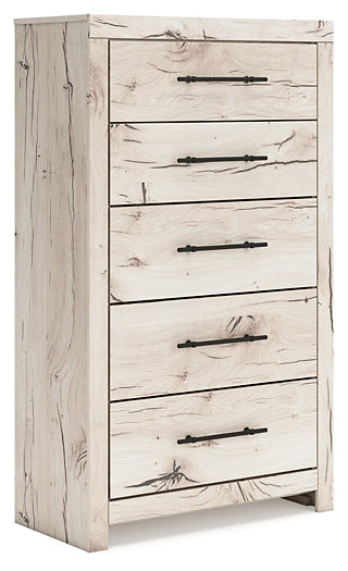 Full Panel Storage Bed with Mirrored Dresser and Chest