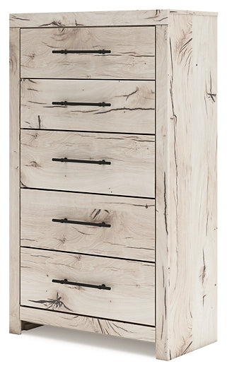Full Panel Storage Bed with Mirrored Dresser and Chest