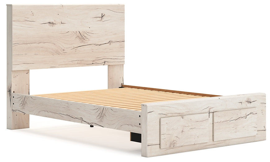 Full Panel Storage Bed with Mirrored Dresser and Chest