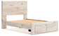 Full Panel Storage Bed with Mirrored Dresser and Chest