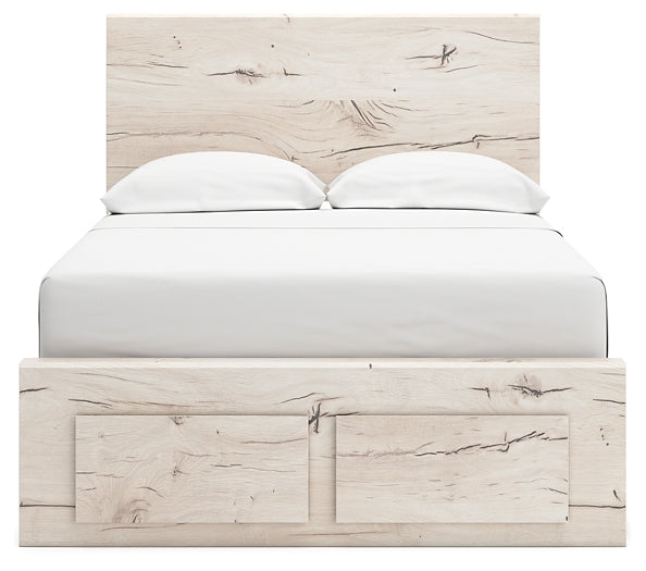Full Panel Storage Bed with Mirrored Dresser and Chest