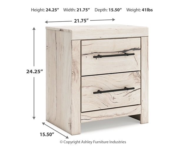 Full Panel Storage Bed with Mirrored Dresser and Chest