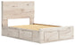 Full Panel Storage Bed with Mirrored Dresser and Chest