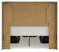 Full Panel Storage Bed with Mirrored Dresser and Chest