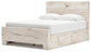Queen Panel Bed with Mirrored Dresser, Chest and Nightstand