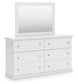 Bostwick Shoals Queen Panel Bed with Mirrored Dresser and Chest
