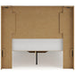 Full Panel Headboard with Mirrored Dresser, Chest and Nightstand
