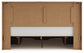 King Panel Storage Bed with Mirrored Dresser