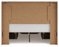 Queen Panel Storage Bed with Mirrored Dresser, Chest and Nightstand