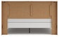 King Panel Bed with Mirrored Dresser and Chest