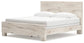 King Panel Bed with Mirrored Dresser, Chest and Nightstand