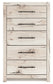 King Panel Bed with Mirrored Dresser, Chest and Nightstand
