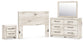 Queen Panel Headboard with Mirrored Dresser and Nightstand