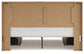 King Panel Bed with Mirrored Dresser, Chest and Nightstand