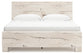 King Panel Bed with Mirrored Dresser, Chest and Nightstand