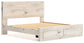 King Panel Storage Bed with Mirrored Dresser, Chest and Nightstand