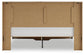 King Panel Storage Bed with Mirrored Dresser, Chest and Nightstand