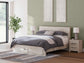 King Panel Storage Bed with Mirrored Dresser, Chest and Nightstand