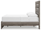 Graystorm Full Panel Bed with Storage with Mirrored Dresser