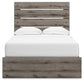 Graystorm Full Panel Bed with Storage with Mirrored Dresser and Nightstand