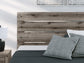 Graystorm King Panel Bed with Mirrored Dresser