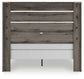 Graystorm Queen Panel Bed with Mirrored Dresser and Nightstand